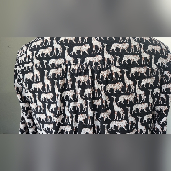 Diane Von Furstenberg African Animal Print Top - Size 4 - Picture 6 of 11